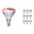 Multipack 10x Philips BR125 IR 250W E27 230-250V Red