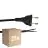 Multipack 25x Noxion Euro Supply Cable Black - C7 Europlug + Open Ends - 2m - 2 pole 0,75mm2